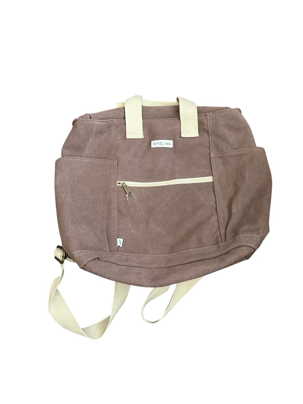 Birdling Pink Canvas Backpack Bag Tote
